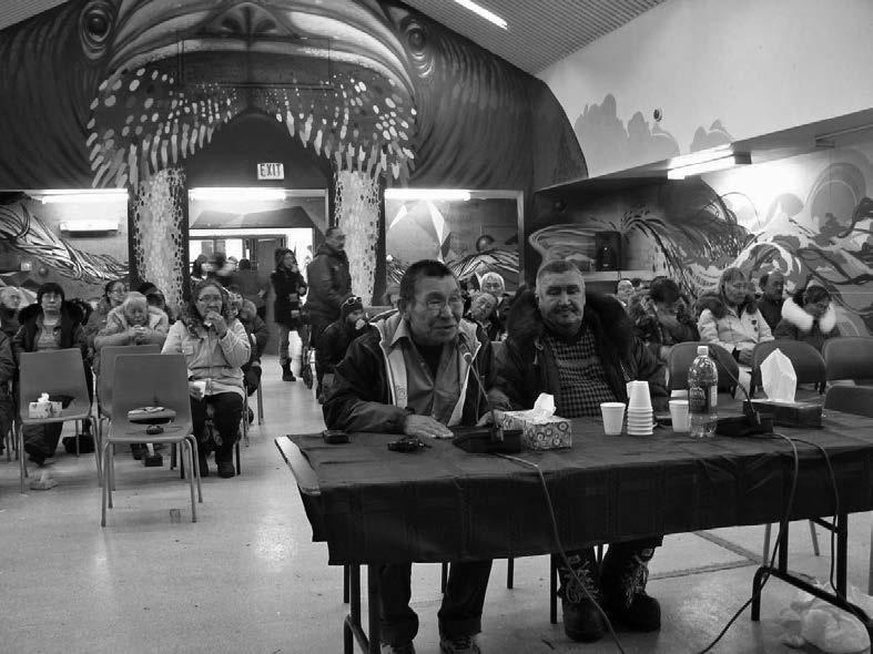 The Kuujjuaq community hearing, Nunavik, March 2011. Photo credit: Piita Irniq.