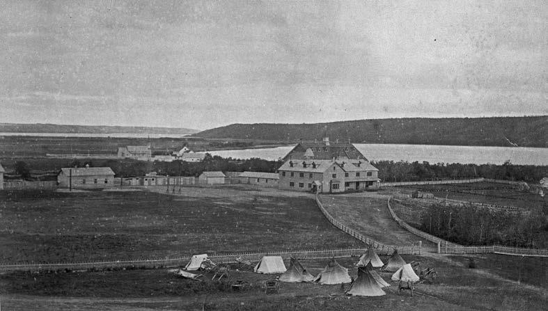 The Qu’Appelle school at Lebret in what is now Saskatchewan opened in 1884. O.B. Buell, Library and Archives Canada, PA-182246.